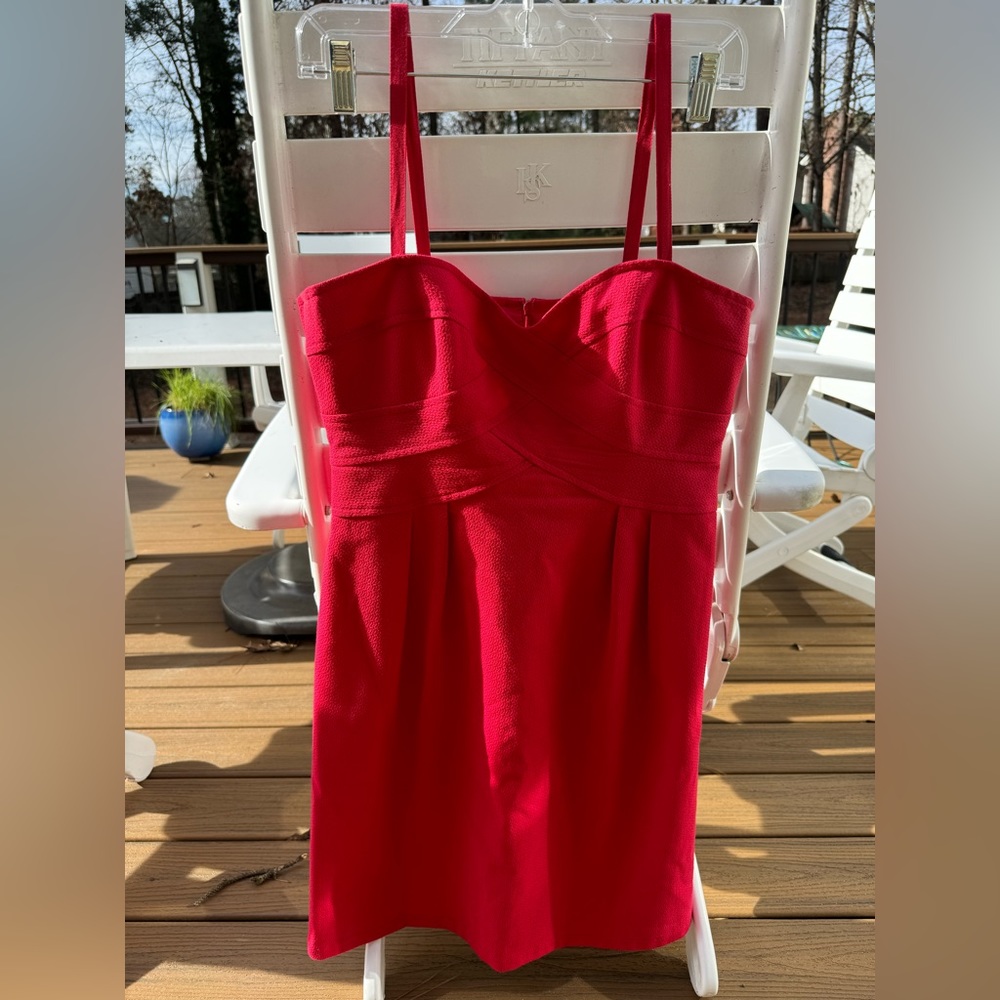 Nanette Lepore size 8 women's strapless dress Red